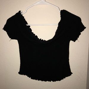 Black crop top